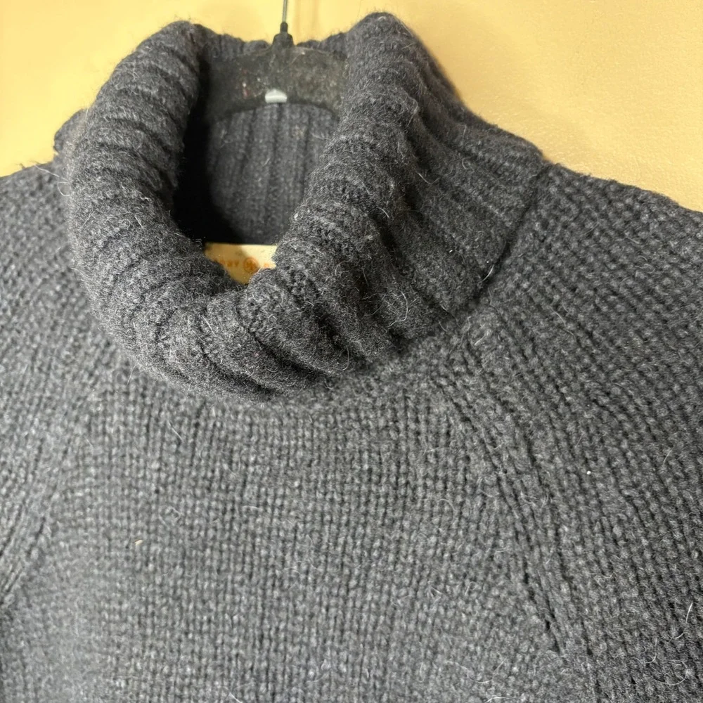 Tory Burch Jennifer Fringe Wool Alpaca Blend Sweater 33954 Womens Medium